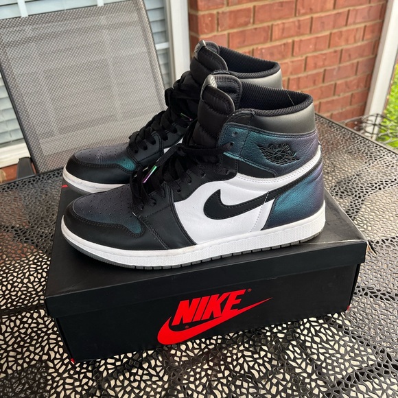 Nike High-Top Sneakers with Black and Iridescent Design
